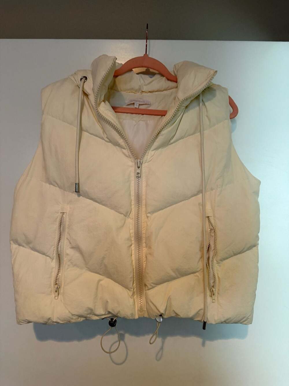 Olivaceous Women's Hooded Puffer Vest, Size S